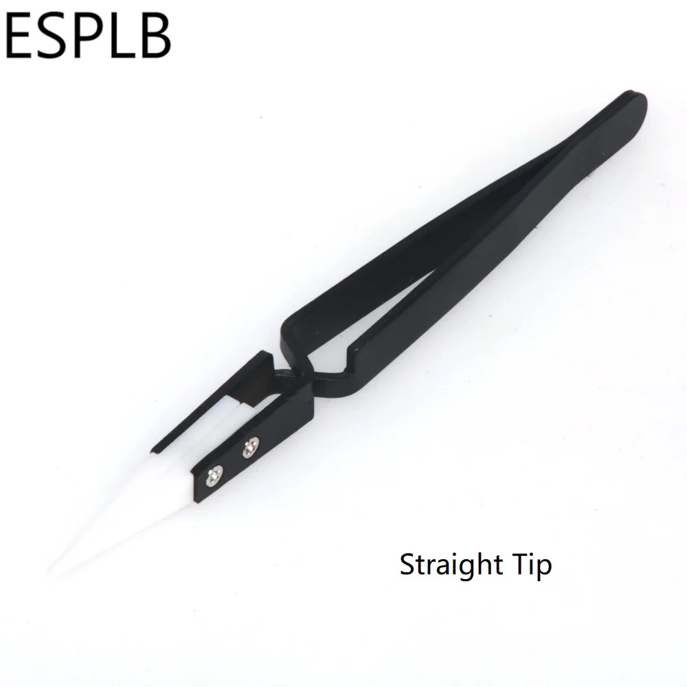 Черный керамический Антистатический пинцет для сигарет ручка из нержавеющей