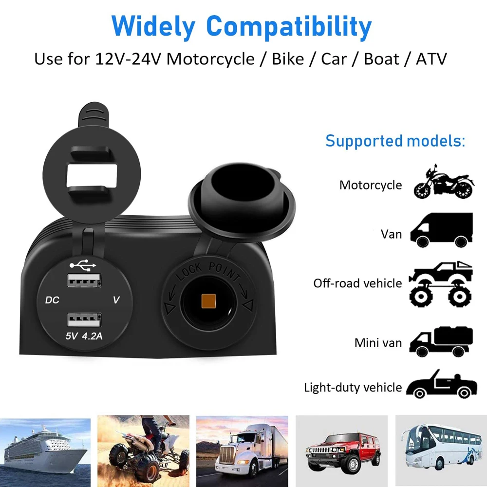 NEXVALY автомобильный прикуриватель USB зарядное устройство с напряжением