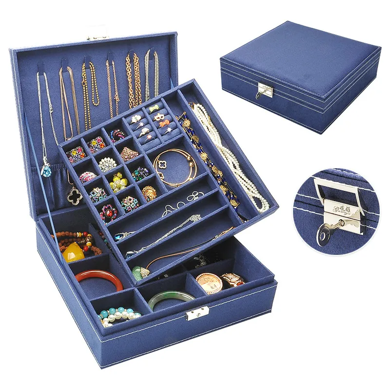 Переносная дорожная коробочка для украшений 1 шт. ящик хранения косметики ретро