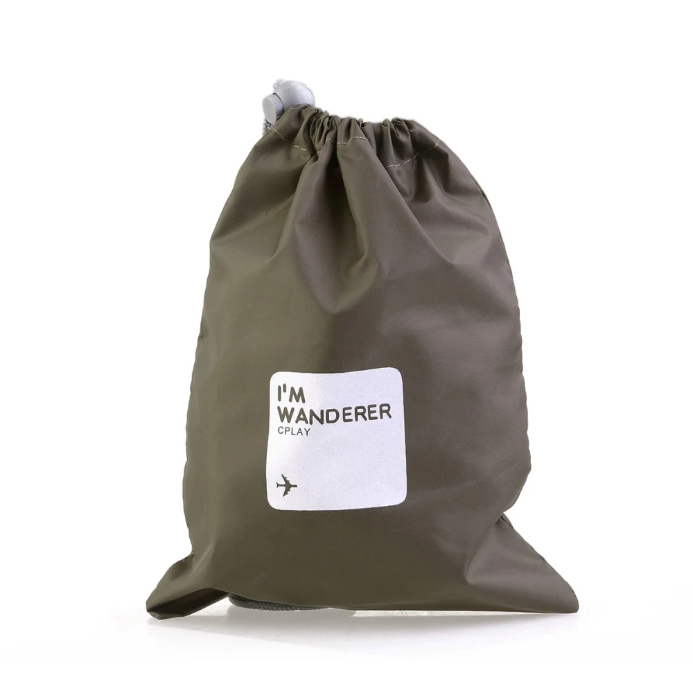 

A Set of 4pcs Universal Outdoor Travel Waterproof Nylon Drawstring Storage Bags Pouches Organizers in Different Sizes (Yellow)