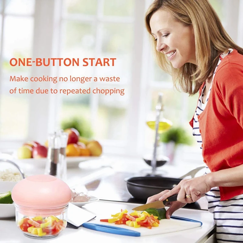 

Glass Garlic Chopper Mincer for Salad Vegetable and Onion,Food Chopper,Electric Food Slicer and Mini Chopper(3.5Oz)