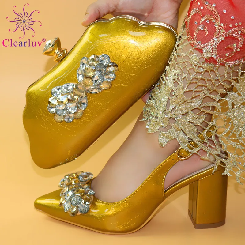 Женские свадебные туфли и сумочка в нигерийском стиле дизайнерские цвета фуксии