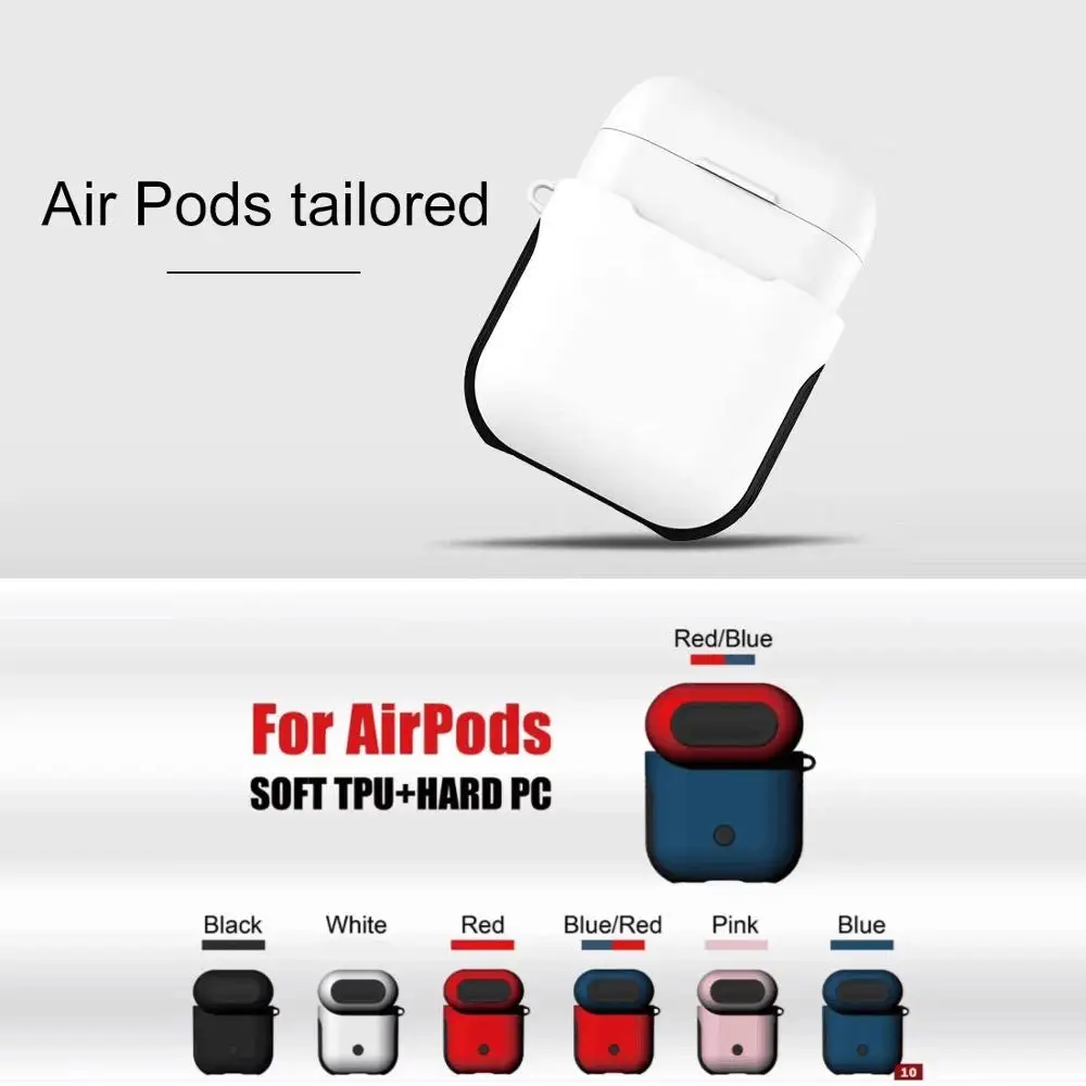 ТПУ силиконовый чехол для беспроводных наушников Bluetooth AirPods 1 защитный Аксессуары