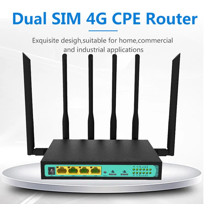 

3g 4g lte Modem wi fi router with dual sim card slot 300Mbps long range access point vpn router for outdoor car home industry