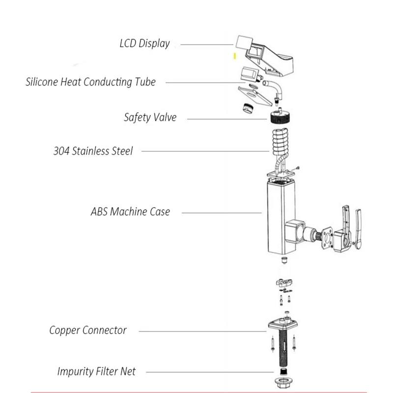 

3000W Instant Electric Faucet 220V Kitchen Water Heater Tap Electric Heating with LED Temperature Display for Bathroom
