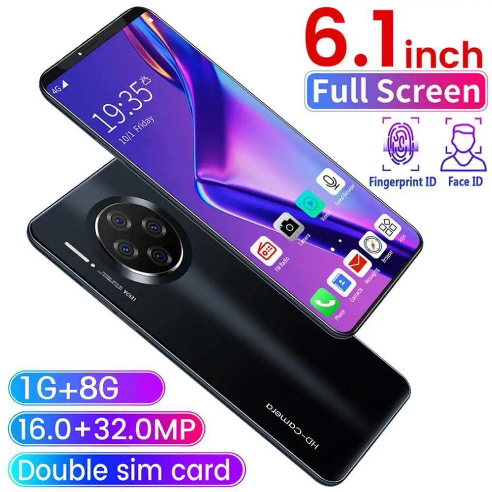 6 1 дюймовый смартфон для Mate33 Pro большой экран Android 9 с Hd дисплеем 8 ядер 4500 мАч Гб +