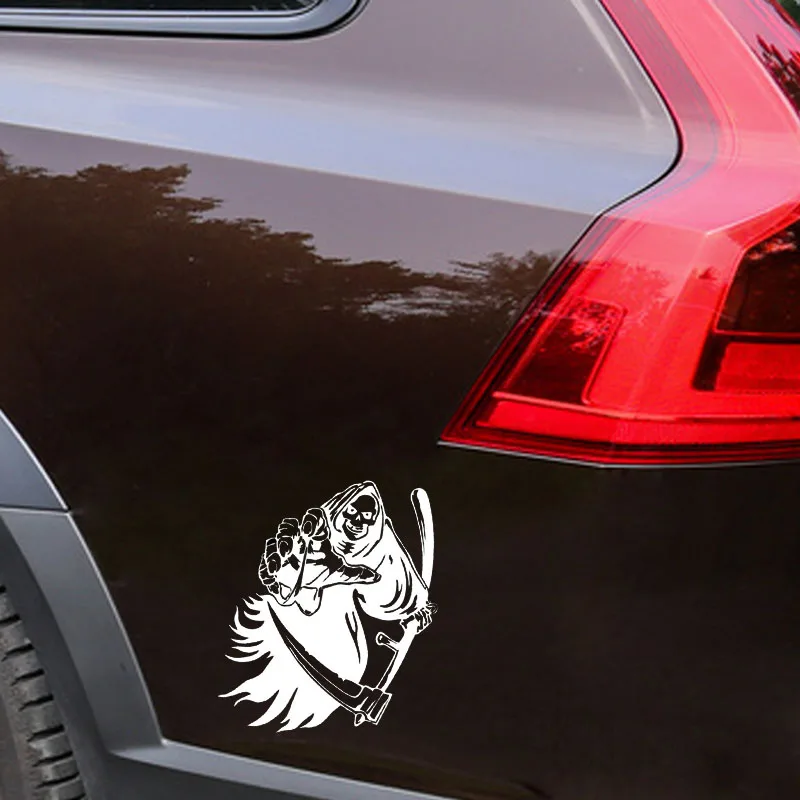 

Hot Sell Trend Car Stickers Coolest Car Sticker Skull Terrorist Graphic Decoration Motorcycle Vinyl 14.2*18.3CM