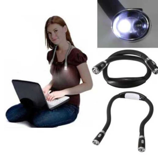 LED Neck Light Flexible Handsfree Book Reading Lamp Night Flashlight Camping DC156 | Лампы и освещение