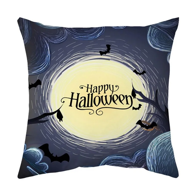 

Halloween Party Printed Cushion Pillow Cover Sofa Throw Pillows Cushions For Bedroom Home Office Living Room Decorative 45x45cm
