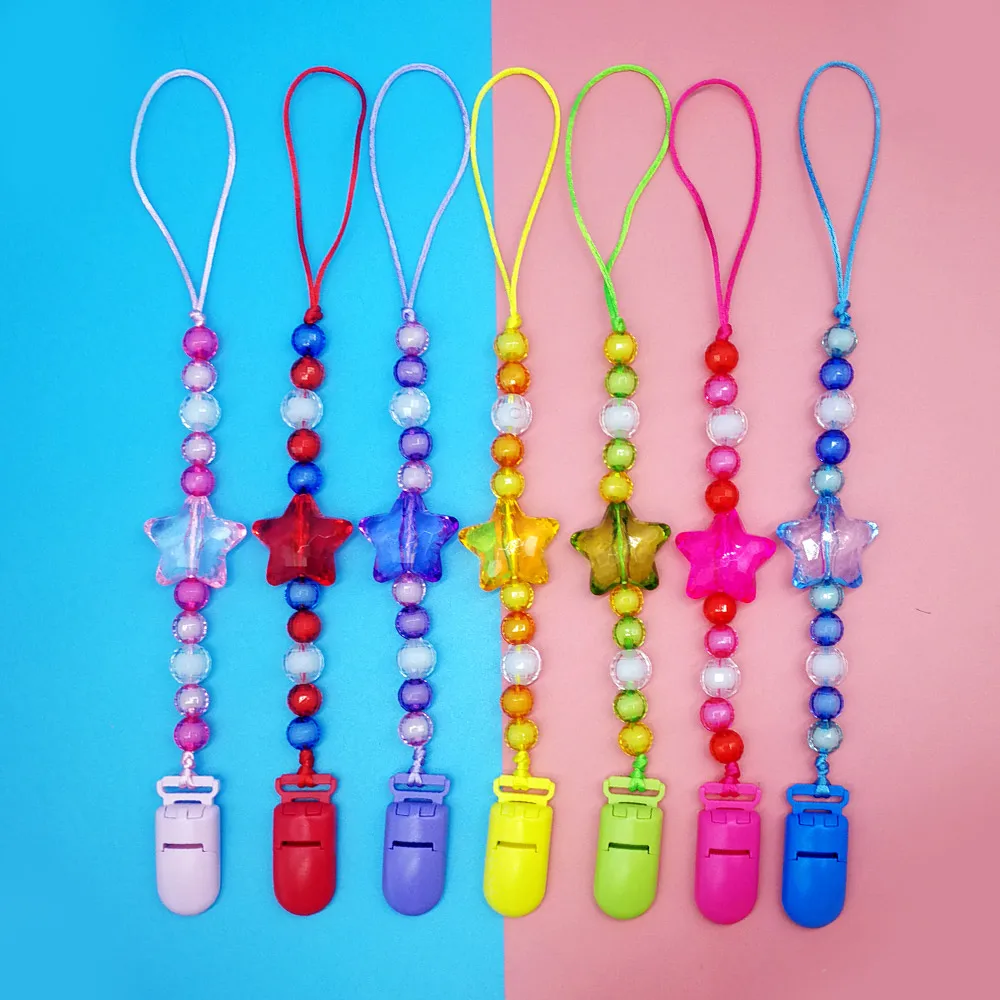 

Детская цепочка-зажим для соски, лента, чудесные звездочки, держатель для соски, ремень для кормления детей