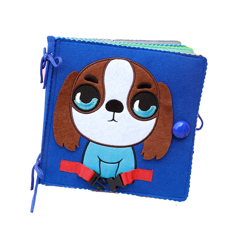 

Felt Animals Dog Cover Book 6Themes Early Childhood Education Non-Woven Fabric Handmade Picture Book DIY Felt Fabric Quiet Book