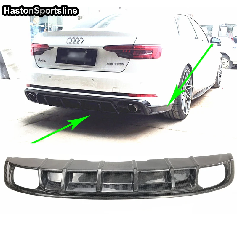 A4 B9 S4 SLine 3 шт. карбоновое волокно с боковым разветвителем для Audi 2016UP (только Sline