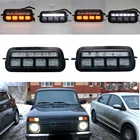 Светодиодные дневные ходовые огни с ходовым поворотным сигналом из ПММААБС-пластика для Лада, Нива 4X4, функциональные аксессуары для тюнинга автомобиля