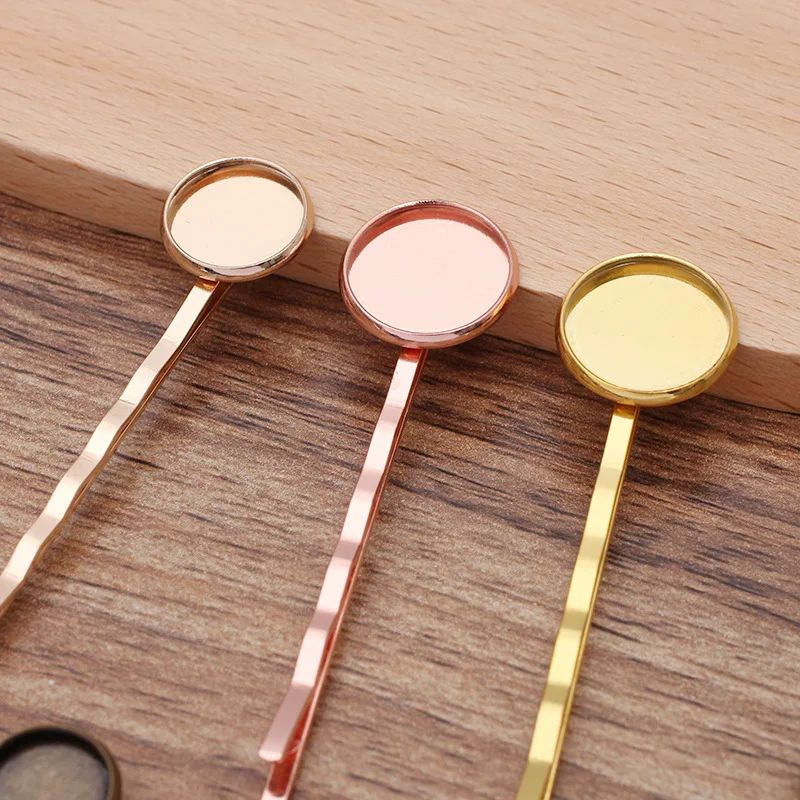 Шпилька для волос с кабошоном 100 шт. шпилька зажимы основа заготовки сделай сам