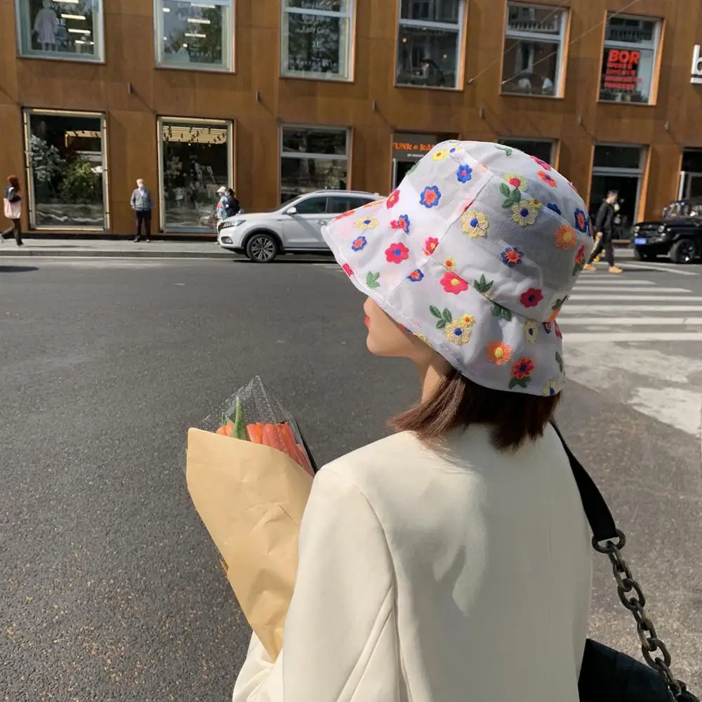 Панама женская кружевная с УФ-защитой элегантная шапка от солнца в стиле кэжуал