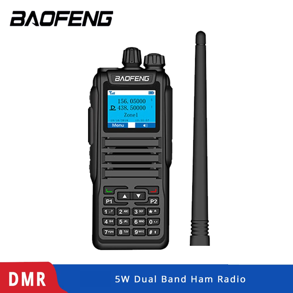

New launch DMR Baofeng dual mode analog & Digital walkie talkie DM-1701 Tier 1+2 Dual Time Slot DM1701 Ham Dual band Radio