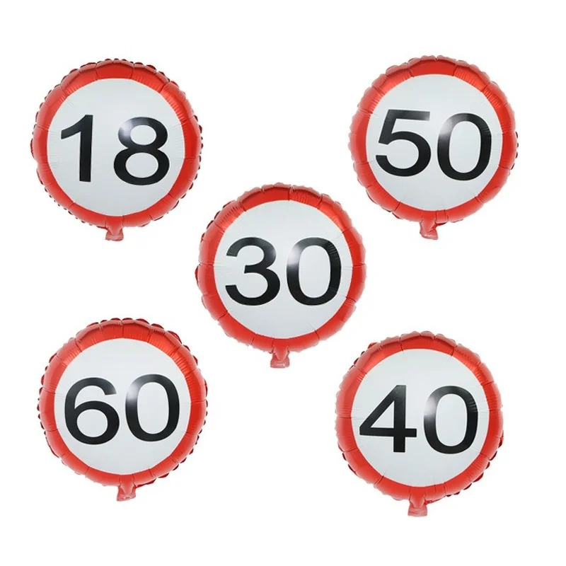 1 шт. 18 дюймов круглый фольгированный Гелиевый шар на день рождения 30 40 50 Взрослые