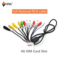 iying car line multi functional output cable rca output wire aux in adapter 3 5mm female av mic line for car head unit cd player