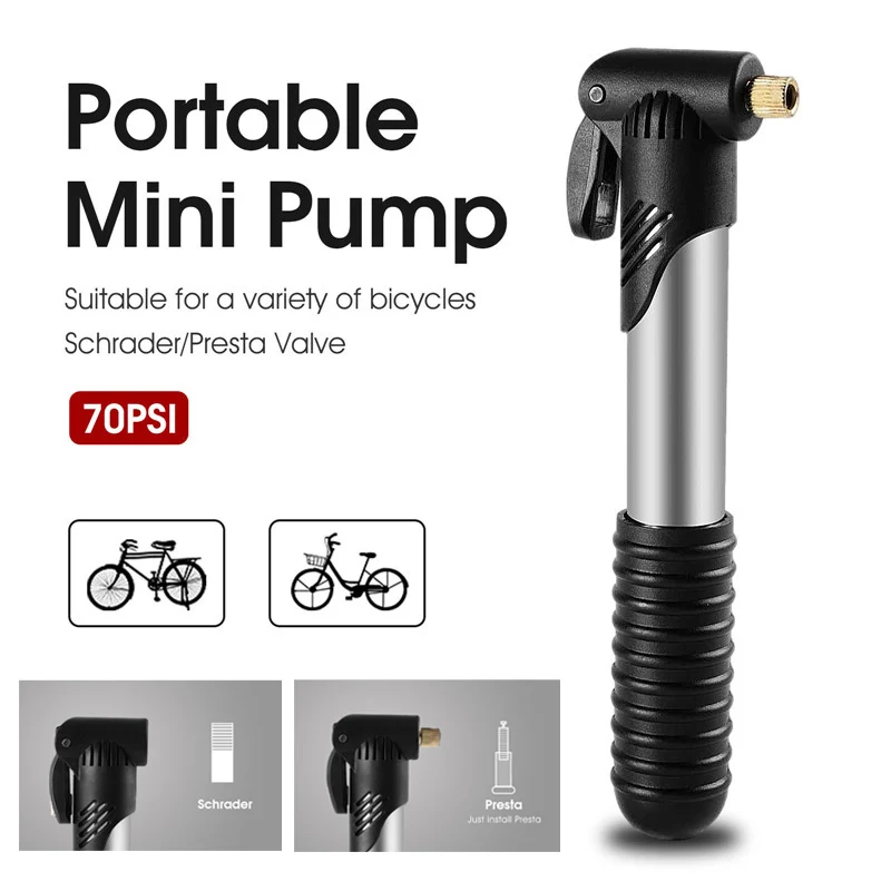 

WEST BIKING Portable Bicycle Pump Mini Hand Pump Cycling MTB Bike Tire Inflator bomba bicicleta Presta Schrader Valve Air Pump