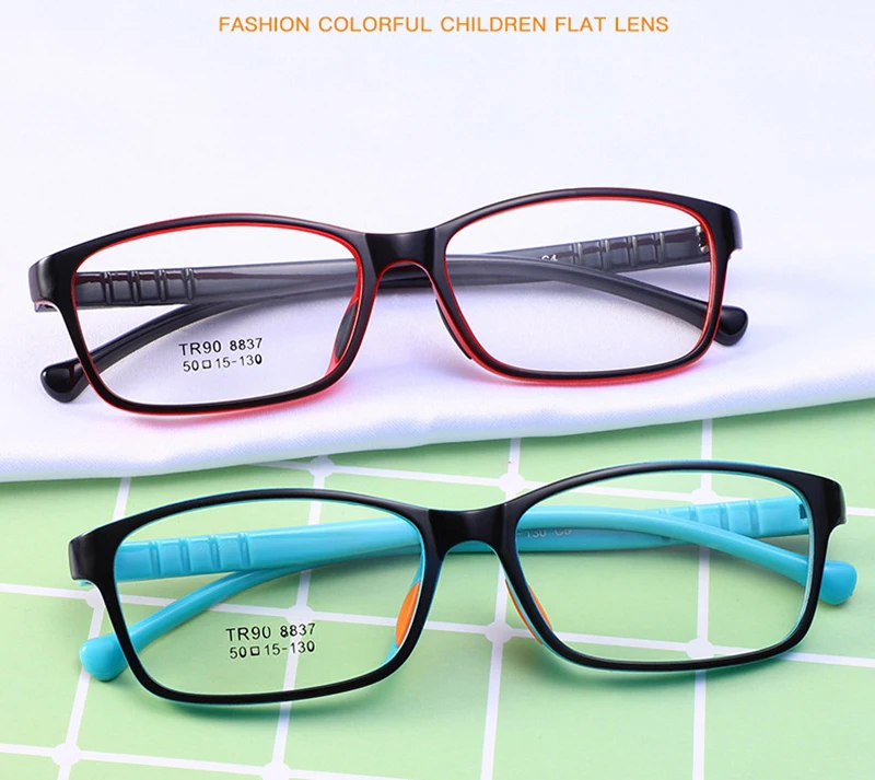 Seemfly Kids Optical Glasses Frames TR90 Boys Girls Myopia Prescription Eyewear Child Spectacle Frames Student Square Eyeglasses
