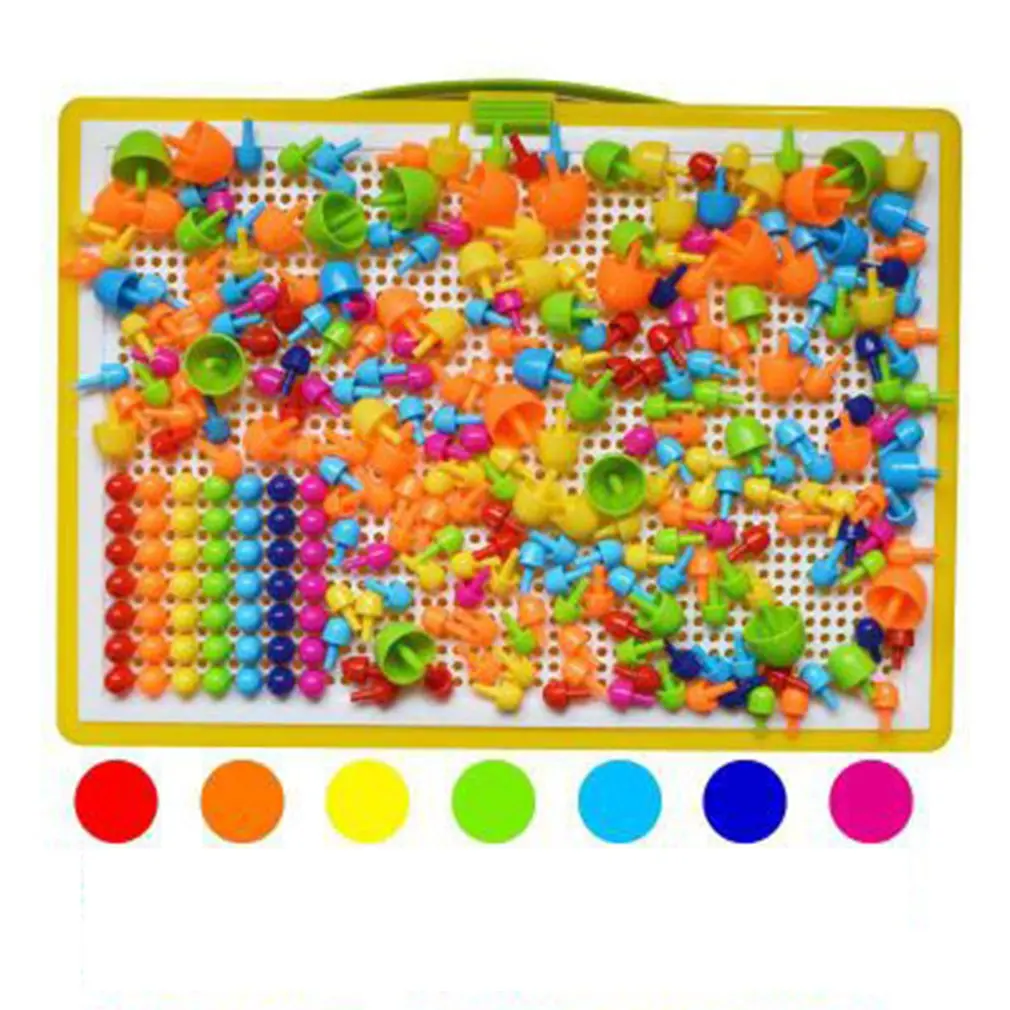 Практичный детский гвоздиков со шляпками головоломки игрушки Пластиковые