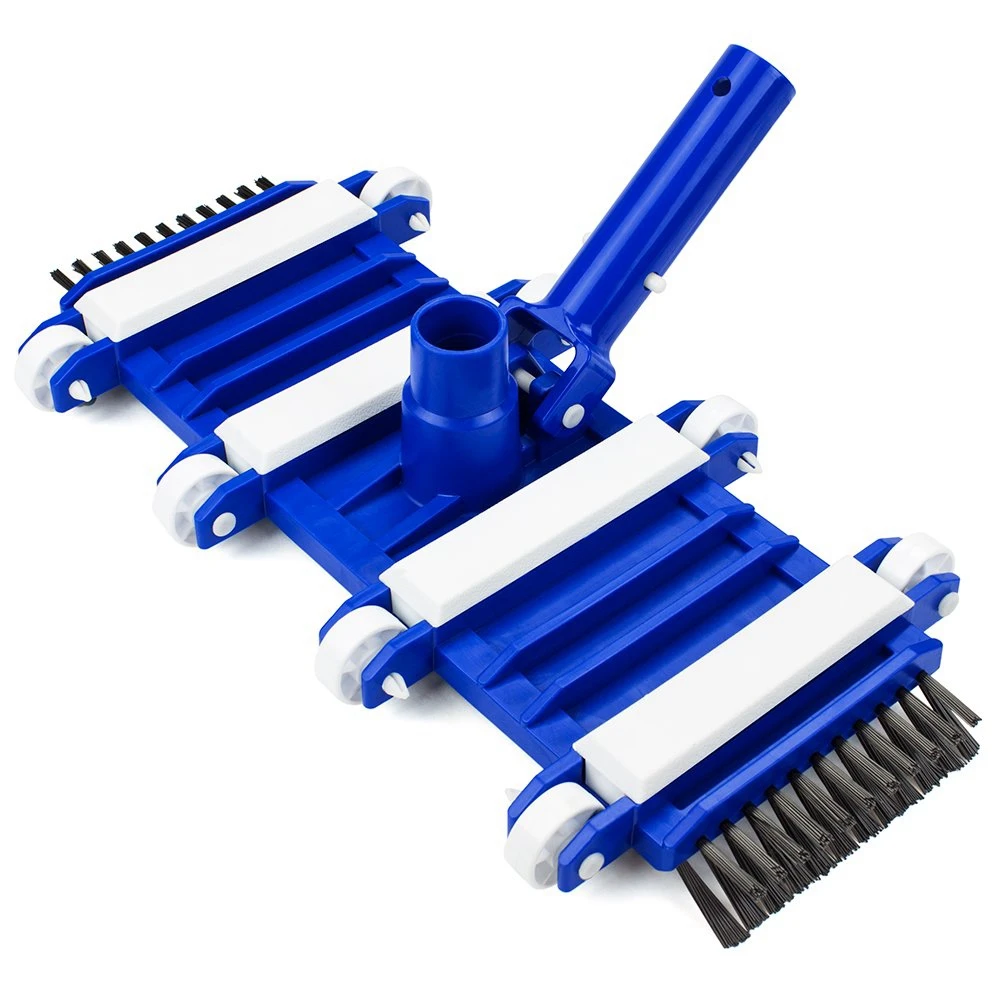 

14 Inch Pool Vacuum Head Brush with Nylon Side Bristles Cleaning Accessories for Above/ Inground Swimming Pool/ Hot Tub
