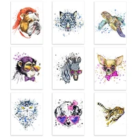 5d diy diamond painting cross stitch watercolor animal embroidery mosaic full square round drill wall decor handcraft gift