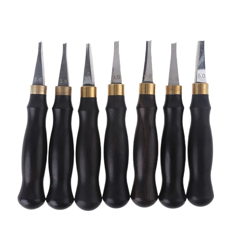

Leather Edge Creaser Crimping Tool Wooden Handle Press Shallow Groove Beveling Cutting Tool for DIY Leathercraft Making