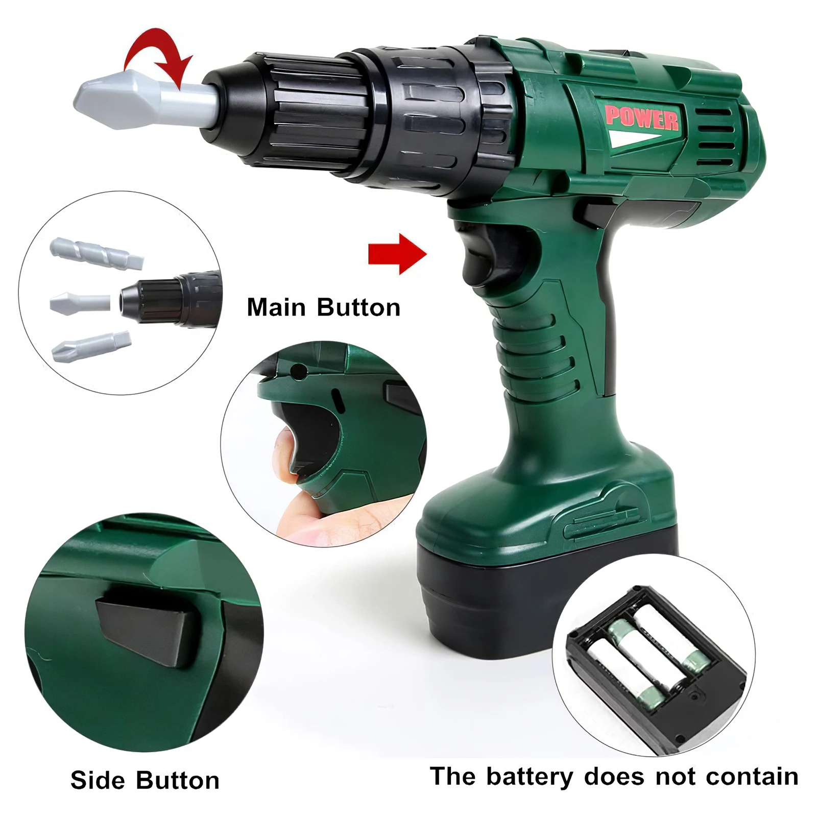 

Drill Plastic Game Learning Engineering Puzzle Realistic Kids Construction Tool Exercising Coordination Ability Gifts For Boy