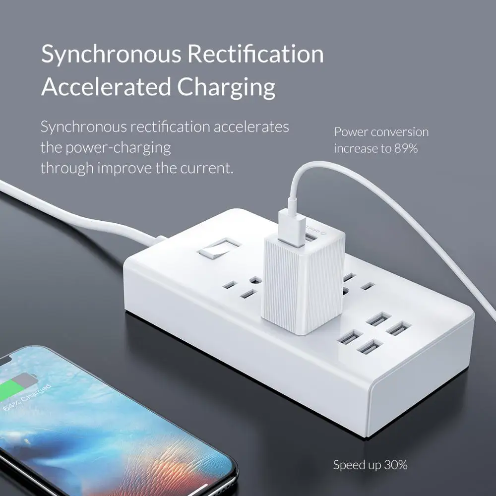 ORICO 5V 2.4A * 2 US штекер USB зарядное устройство для путешествий Мини размер двойной