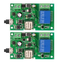 2Pcs Wifi Switch Wireless Relay Module Smart Home Automation for Access Control System Inching/Self-Locking