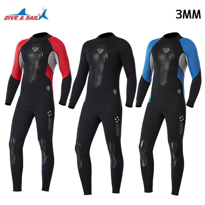 2021 NEW 3mm wetsuit men neoprene Long Sleeves for siwmming surfing free diving acuba Snorkeling Full Body wetsuit XL XXL 3XL