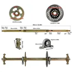 Для Go Kart Frame 810 мм задний комплект оси + вертикальный кронштейн подшипника + Ступица колеса тормозной ротор Звездочка GoKart ATV Dirt Bike DIY части