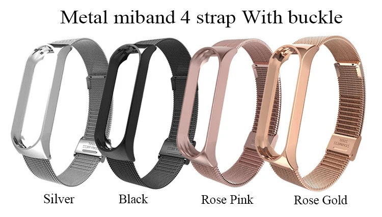 BOORUI mi Band 4 ремешок металлический Безвинтовой браслет из нержавеющей стали mi band 3 ремешок для Xiaomi mi Band 3 4 Pulseira band Замена