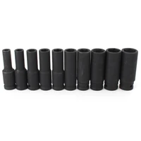 10pcs deep impact socket 8 22mm metric drive strong and heavy duty socket set for wrench adapter hand tool and repair