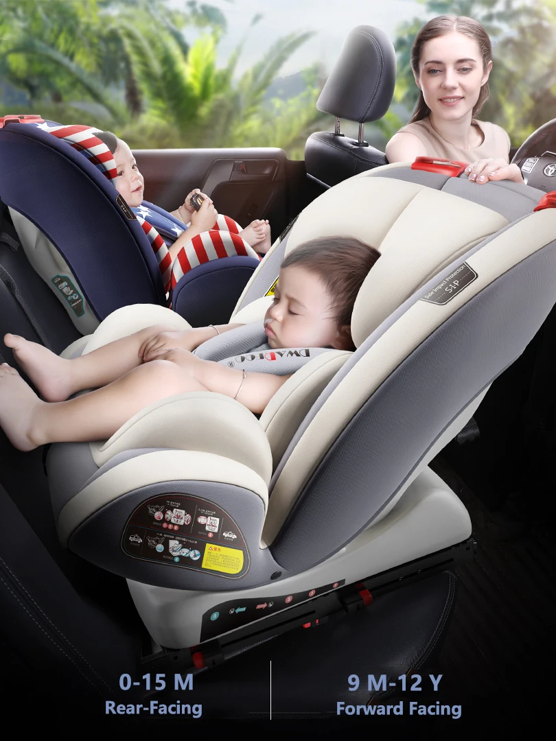 Автокресло Детское безопасное автомобильное сиденье с фиксатором Isofix и защелкой для 0-12 лет, зимнее портативное регулируемое детское автомобильное безопасное сиденье, автомобильное защитное кресло