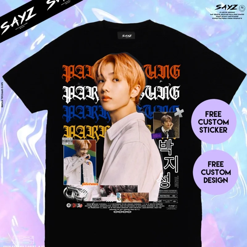 Kaos Park Jisung NCT DREAM Hello Future nctzen custom kaos kpop от sayzStreetwear Мужская футболка для женщин и
