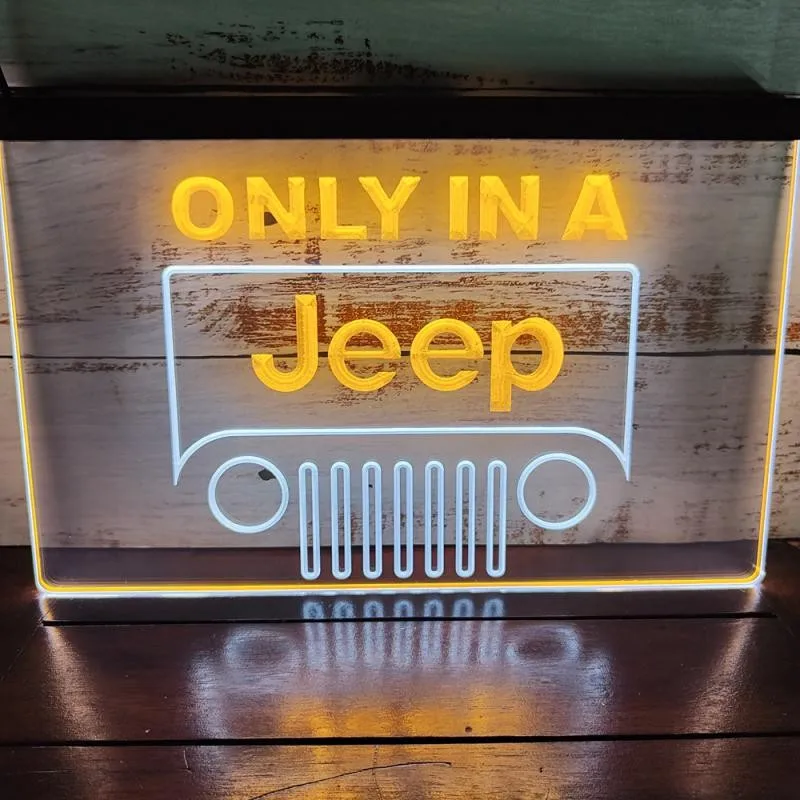 

SS064 Only in a Jeep Dual Color LED Neon Sign