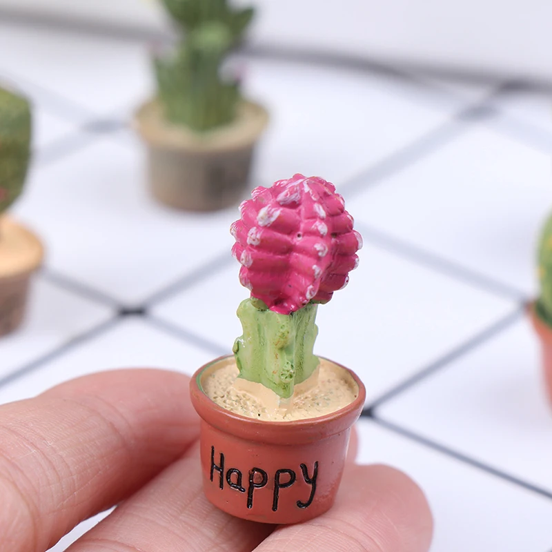 

Mini Hot Sale Miniature Green Plant In Pot For Dollhouse Furniture Decoration 1:12 Mini Miniature Home Decor Succulent plants