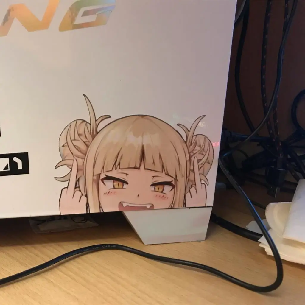 

A947 Himiko Toga My Hero Academia BIG HEAD Anime Car Stickers Waifu Decals Laptop Car Styling Auto Accessory Decor
