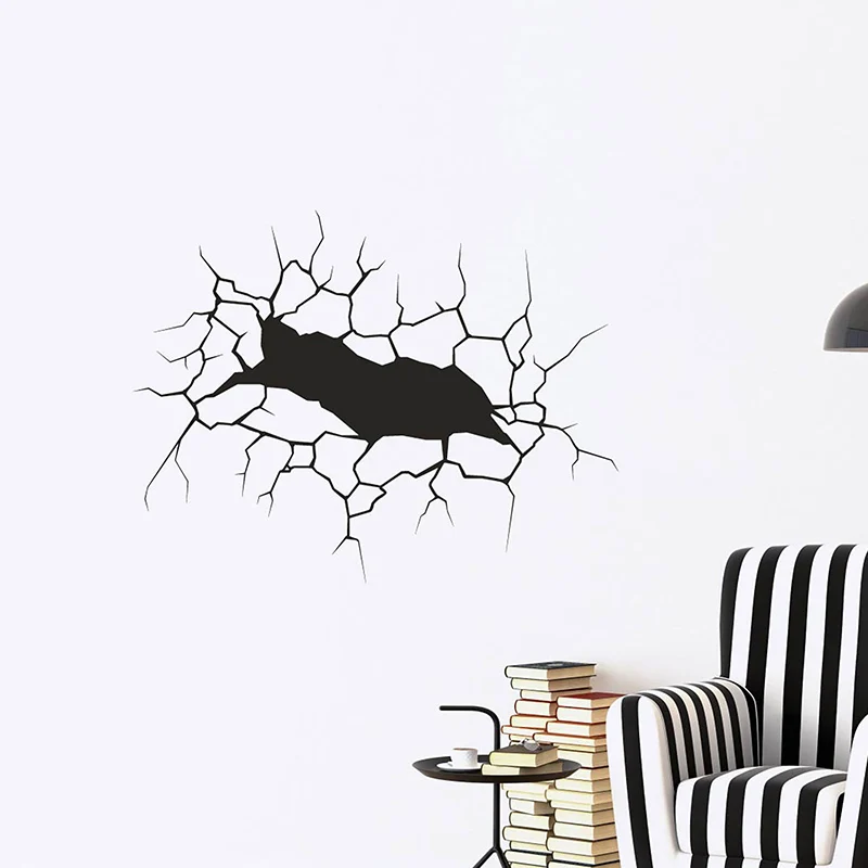 

Трещины отверстие эффект, наклейка на стену для спальня настенный Декор