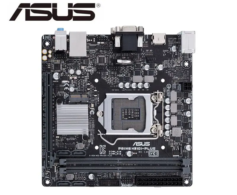 Б/у Материнская плата ASUS PRIME H310I PLUS DDR4 Socket 1151 десктопная материнская двухканальная