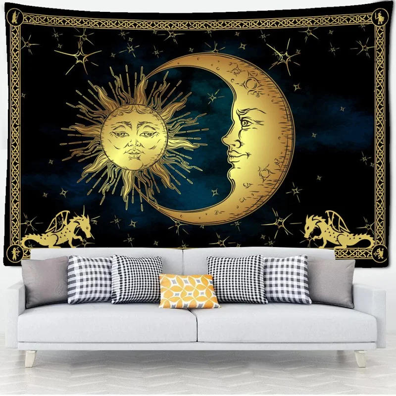

Mandalay Hippie Mandala Brugeria Tarot Tapestry Wall Hanging Astrology Divination Bed Cover Beach Mat Witchcraft Wall Decor