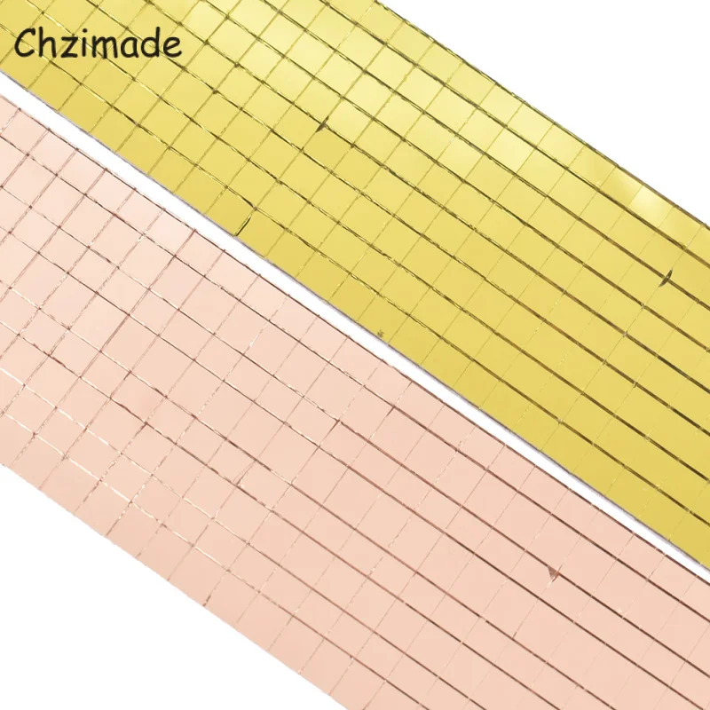 Самоклеящиеся зеркала Chzimade 5 м/10 м из настоящего стекла розового золота мозаичная