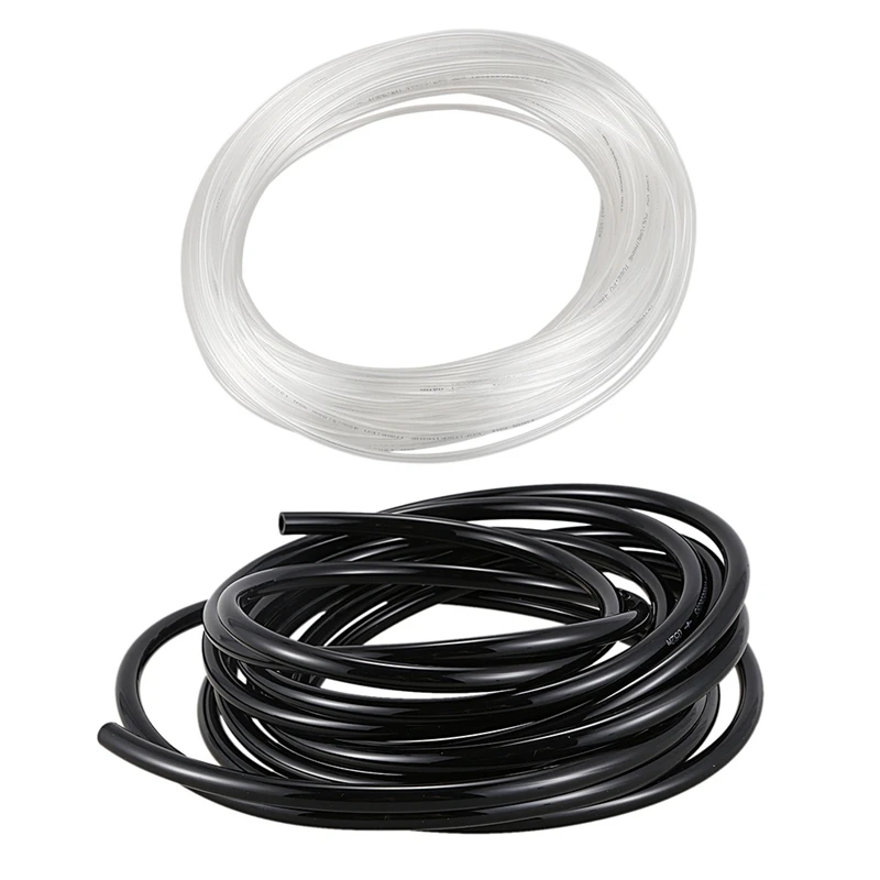 Шланг пневматический из ПУ кожи прозрачный и черный 20 м 65 6 футов 4 мм x 2 5 метров 8