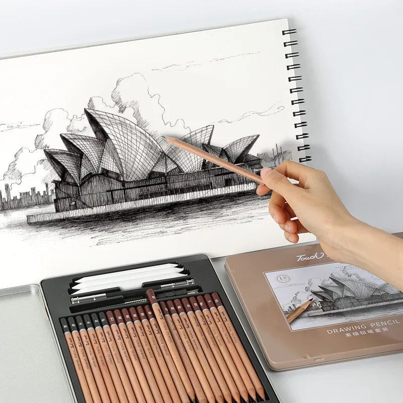 Набор карандашей для рисования альбом эскизов карандаши с древесным углем набор