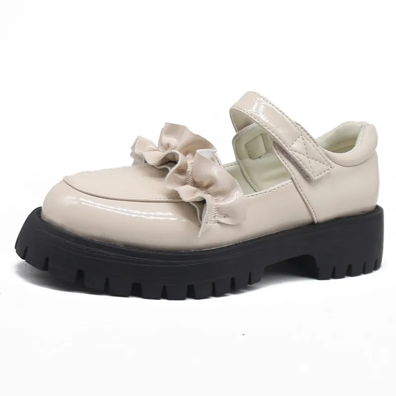

Mary Jane white leather shoes British retro women's single shoes Japanese college style leather shoes sweet small leather shoes