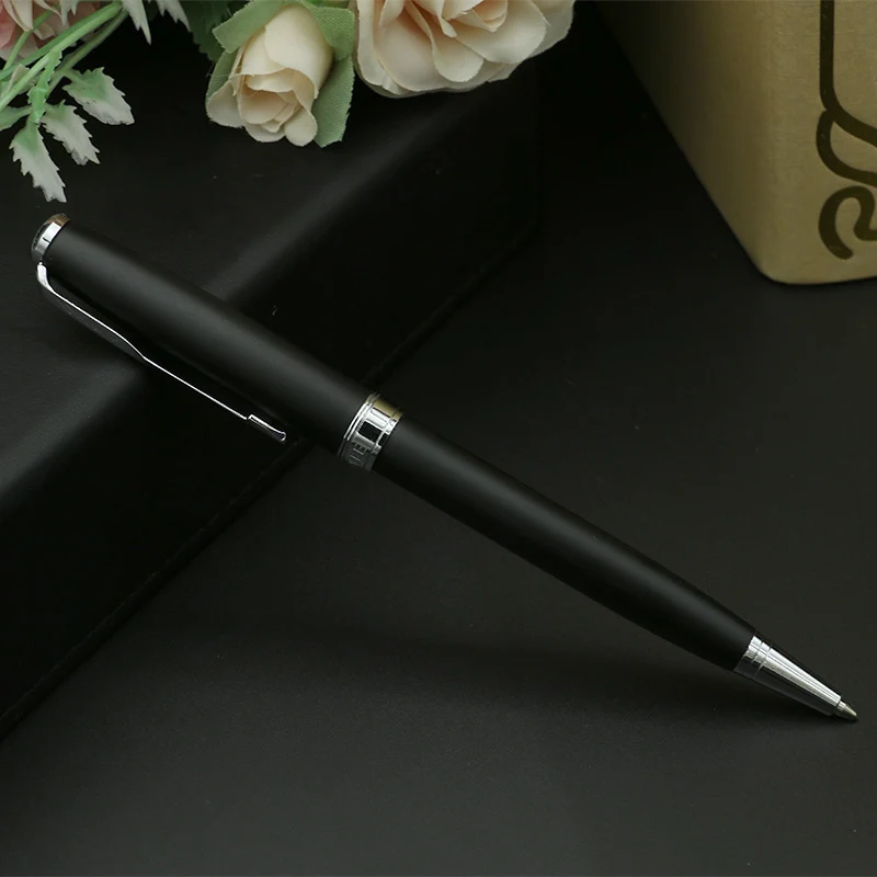 

Matte ballpoint pen blue ink luxury signature advertising gift roller ballpoint pen for student stationery office