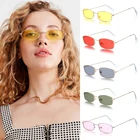 2021 солнцезащитные очки унисекс в металлической оправе прямоугольной формы, модные маленькие ретро-очки с защитой UV400, очки для мужчин и женщин, очки для вождения