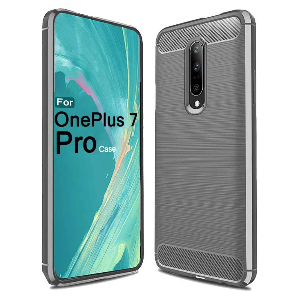 Для Oneplus 7 Pro 6 дюйма роскошный силиконовый резиновый защитный жесткий чехол для